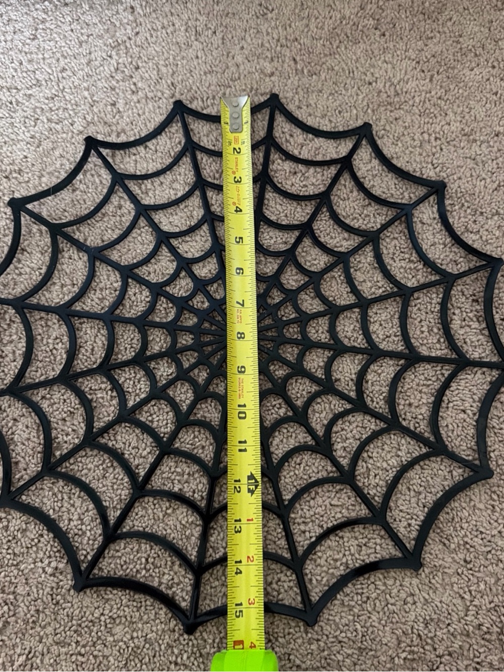 Source Unknown Black Spiderweb Holiday Table Accent